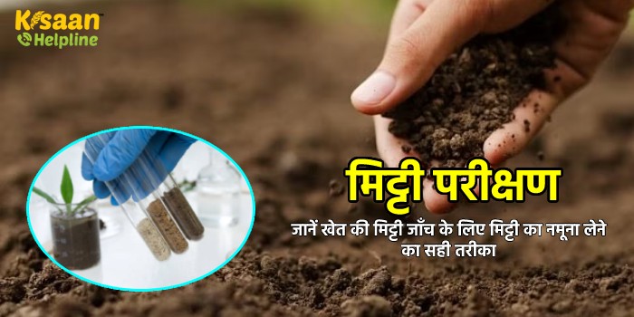 मिट्टी परीक्षण : जानें खेत की मिट्टी जाँच के लिए मिट्टी का नमूना लेने का सही तरीका