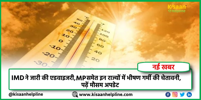 IMD ने जारी की एडवाइजरी, MP समेत इन राज्यों में भीषण गर्मी की चेतावनी, पढ़ें मौसम अपडेट IMD ने जारी की एडवाइजरी, MP समेत इन राज्यों में भीषण गर्मी की चेतावनी, पढ़ें मौसम अपडेट