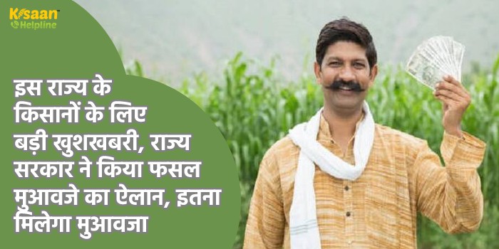 इस राज्य के किसानों के लिए बड़ी खुशखबरी, राज्य सरकार ने किया फसल मुआवजे का ऐलान, इतना मिलेगा मुआवजा इस राज्य के किसानों के लिए बड़ी खुशखबरी, राज्य सरकार ने किया फसल मुआवजे का ऐलान, इतना मिलेगा मुआवजा