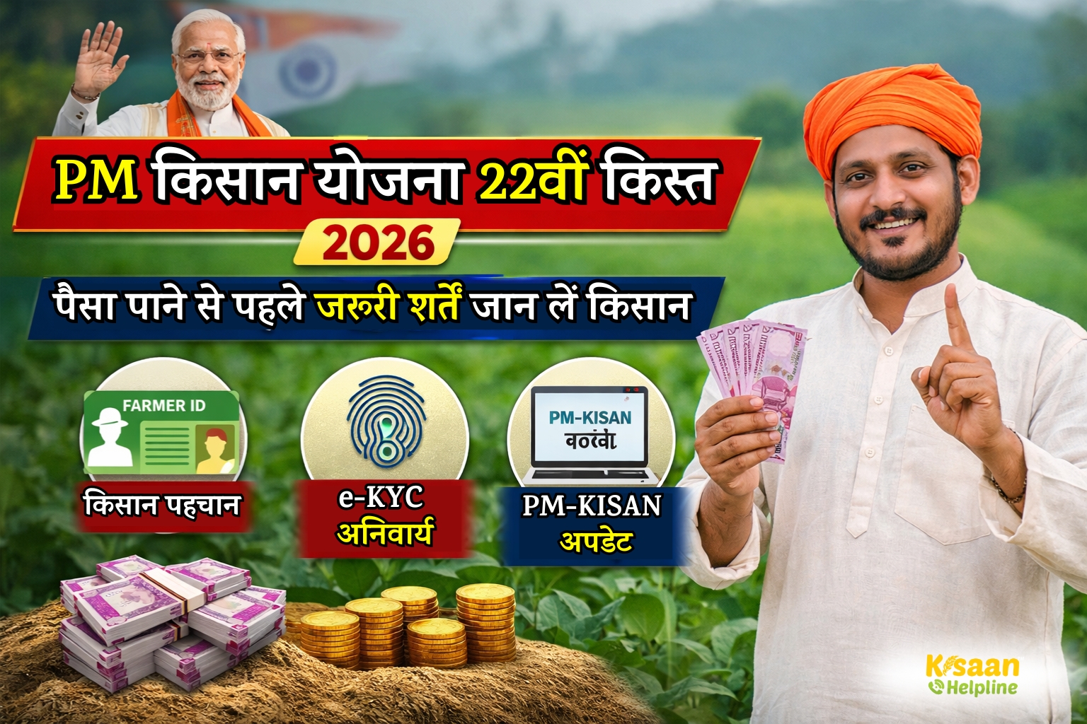 PM किसान योजना 2026: 22वीं किस्त को लेकर बड़ा अपडेट, जानें क्या करना होगा