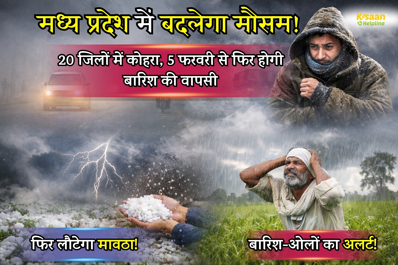 मध्य प्रदेश में फिर बदलेगा मौसम, सुबह-सुबह घना कोहरा, 5 फरवरी से फिर बिगड़ेगा मौसम