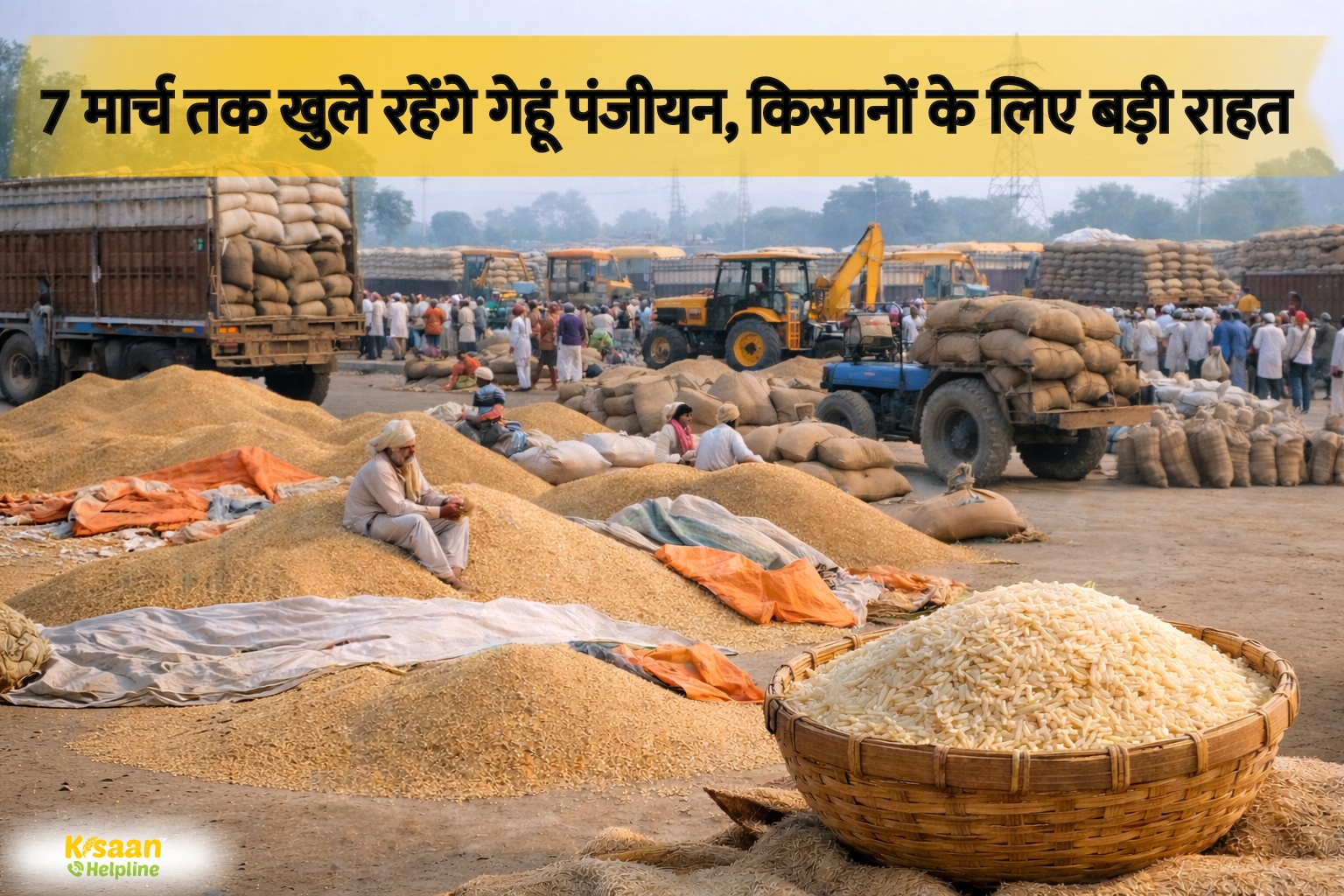 7 मार्च तक खुले रहेंगे गेहूं पंजीयन, किसानों के लिए बड़ी राहत