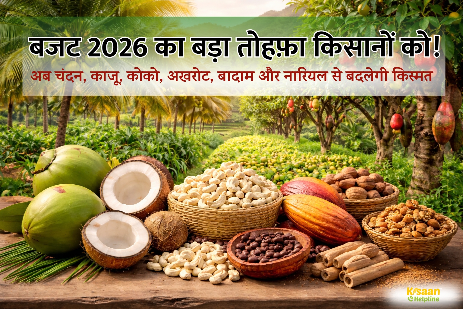 अब चंदन, काजू, कोको, अखरोट, बादाम और नारियल से बदलेगी किस्मत