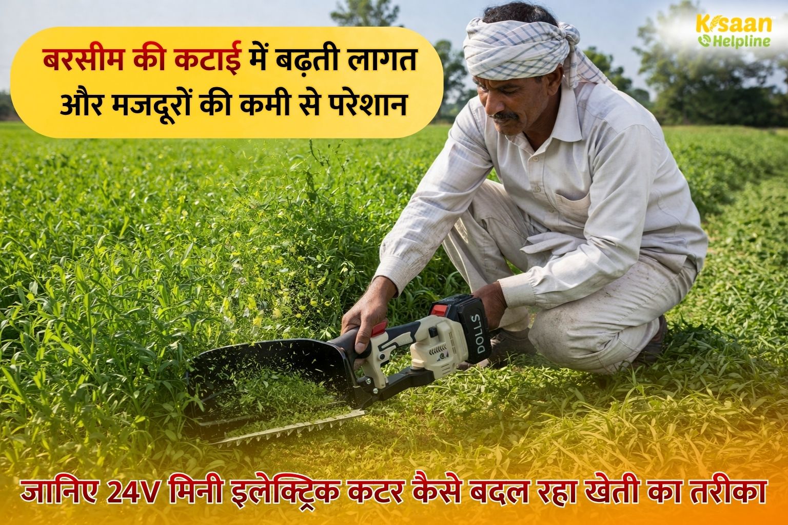 बरसीम की कटाई में समय और मेहनत से परेशान किसान?