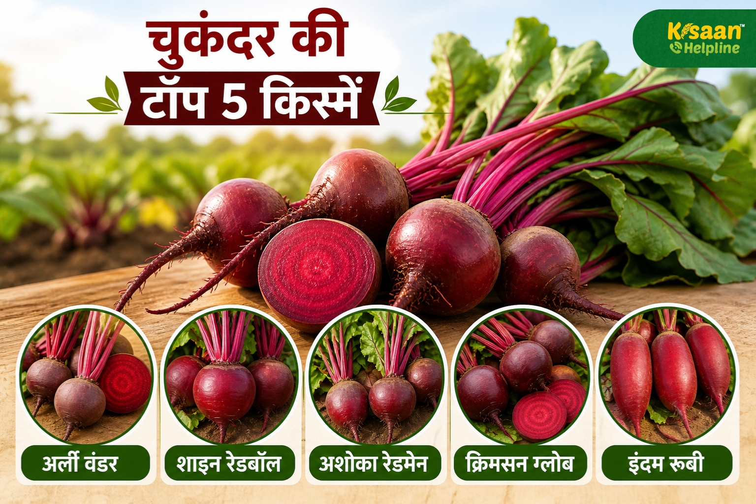 चुकंदर की टॉप 5 किस्में, सही वैरायटी चुनकर किसान बढ़ा सकते हैं मुनाफा