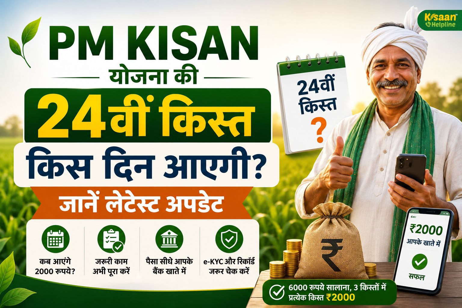 PM Kisan 24th Installment: कब आएगी ₹2,000 की अगली किस्त? किसानों के लिए जरूरी अपडेट