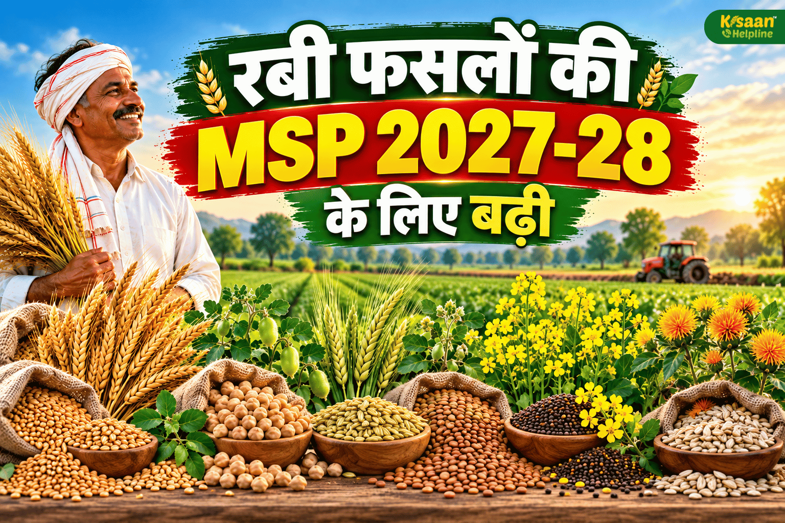 गेहूं-चना ही नहीं, 6 रबी फसलों की MSP बढ़ी: कुसुम और सरसों में सबसे ज्यादा इजाफा, जानें नई दरें