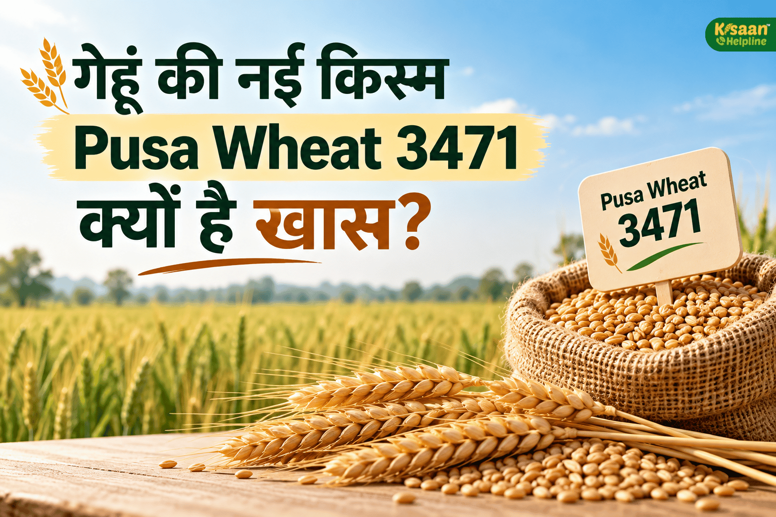 गेहूं की नई किस्म Pusa Wheat 3471 क्यों है खास? जानें HD 3471 की खूबियां