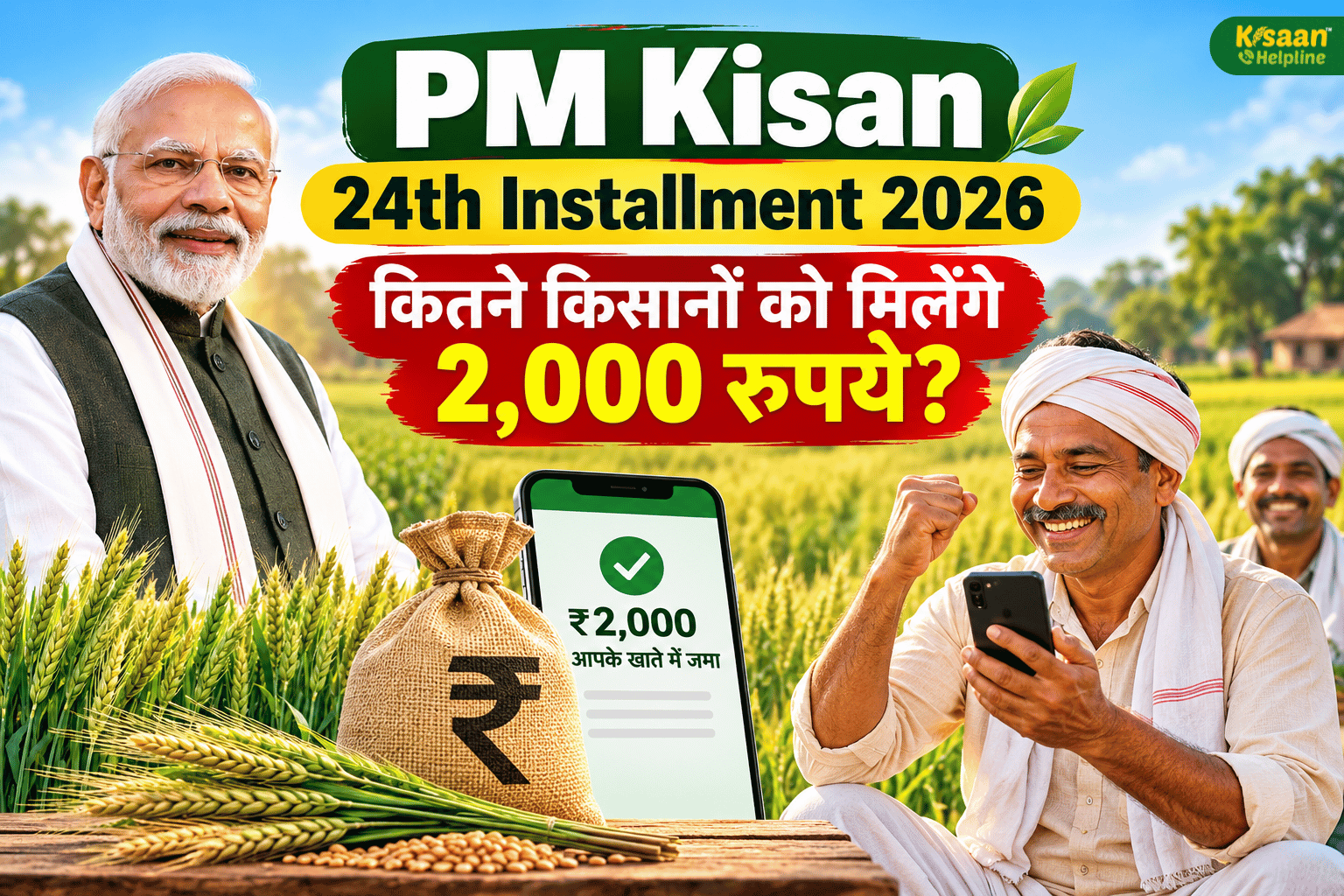PM किसान की 24वीं किस्त 30 अक्टूबर को! किसानों के खाते में आएंगे ₹2,000, ऐसे चेक करें अपना स्टेटस