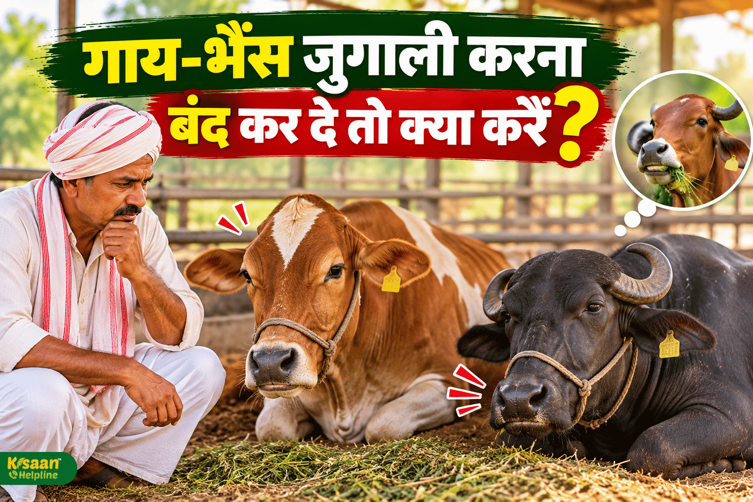 गाय-भैंस जुगाली करना बंद कर दे तो क्या करें? जानें पेट की परेशानी के लक्षण और बचाव के तरीके