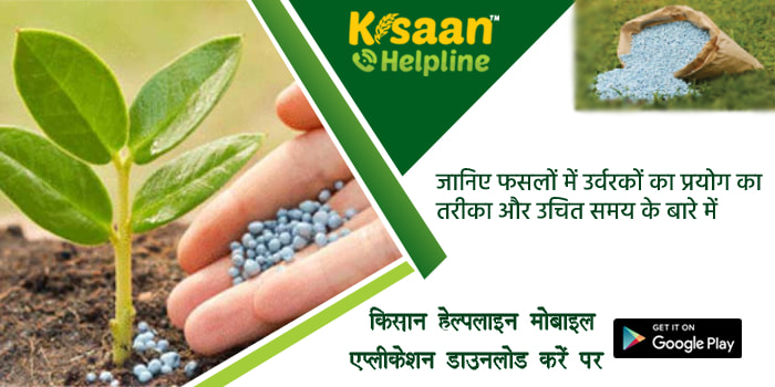 जानिए फसलों में उर्वरकों का प्रयोग का तरीका और उचित समय के बारे में 